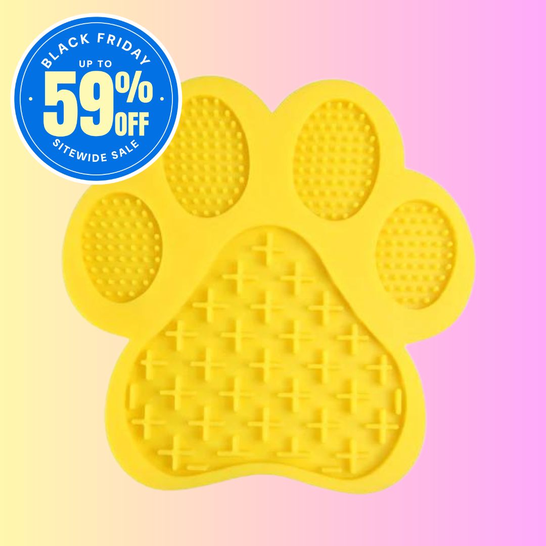 THE GROOMI: Lick Mat — dog licking mat, bath-time distraction, anxiety relief, slow feeder, reduces boredom and stress, grooming aid, suction cups, BPA-free silicone, dishwasher and freezer safe, spread peanut butter or yogurt, promotes calm and better dental health.