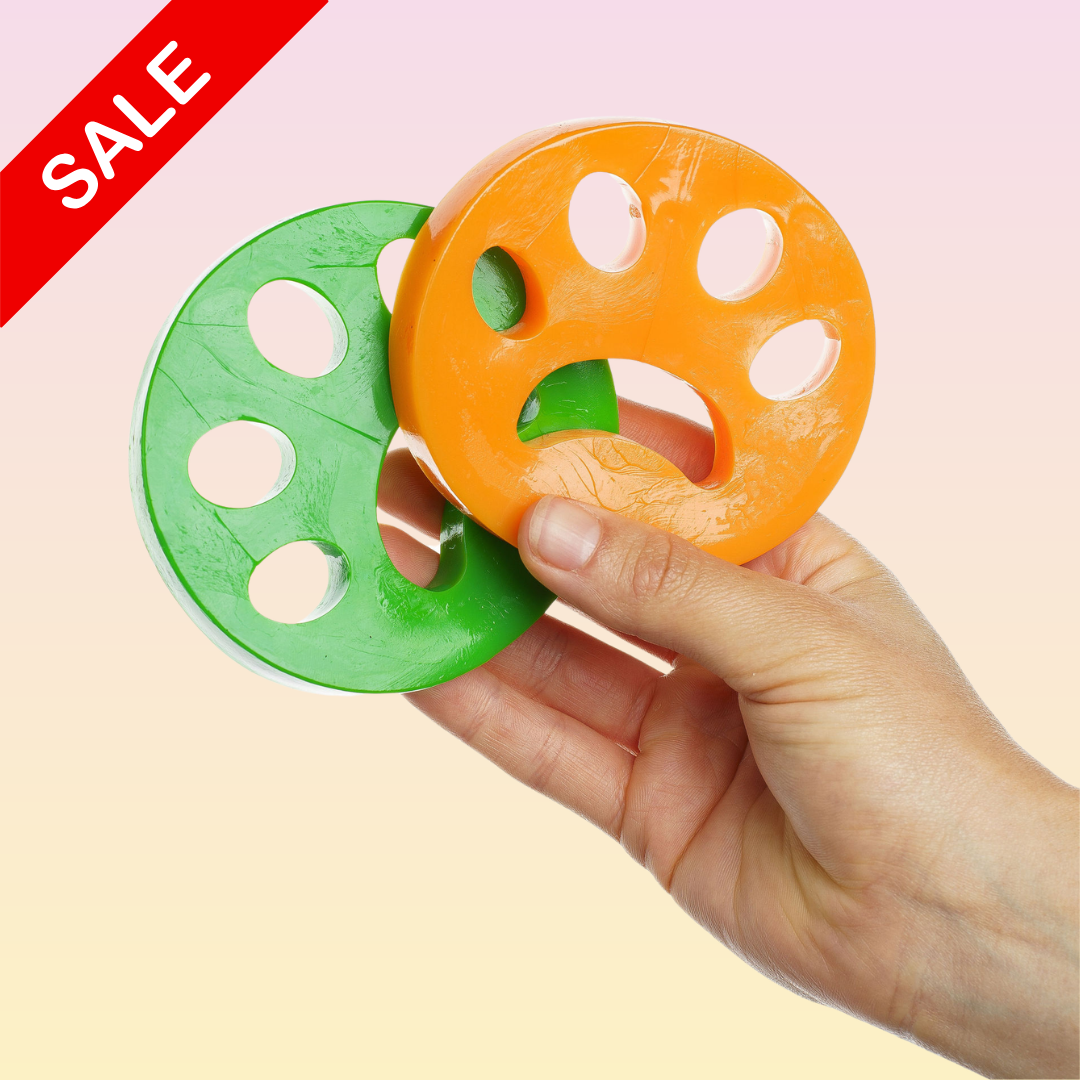 THE GROOMI: FURRI Laundry Fur Remover — reusable pet hair remover for laundry, washer/dryer safe, removes fur, hair, lint, dander; non-toxic, hypoallergenic; two-pack; 100+ uses; keeps clothes and bedding fur-free. 