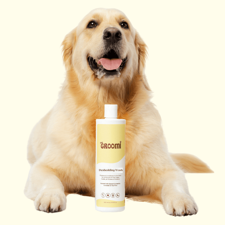 This triple-action deshedding wash cleans, conditions, and reduces shedding in one easy step. Ultra-gentle, non-irritating, pH balanced formula, strengthens, soothes, and reduces shedding at the source.